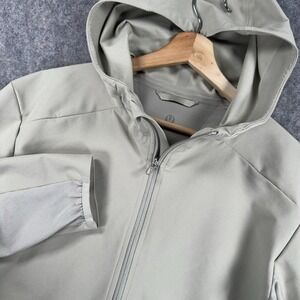 Lululemon Warp Light Jacket Mens Large Beige Hooded Full Zip Windbreaker
